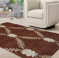 3x5 Hand-Knotted Tibetan Terra Trellis Floral Wool & Silk Brown Are Rug