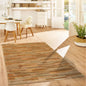 3x5 Gold Hand Knotted Tibetan Contemporary Striped Wool & Silk Oriental Area Rug