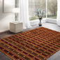 6x9 Green Hand Knotted Tibetan Transitional  Striped Wool Oriental Area Rug
