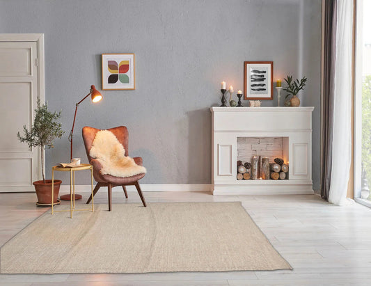 LoomBloom 5x8 Moss Traditional Hand Woven Wool Rug