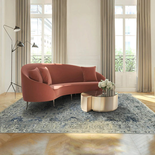 LoomBloom 6x9 Gray Wool Traditional Turkish Oushak Hand Knotted Oriental Area Rug