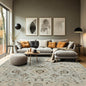LoomBloom 6'0''x8'10" Gray Beige Hand Knotted Traditional Oushak Wool Oriental Area Rug