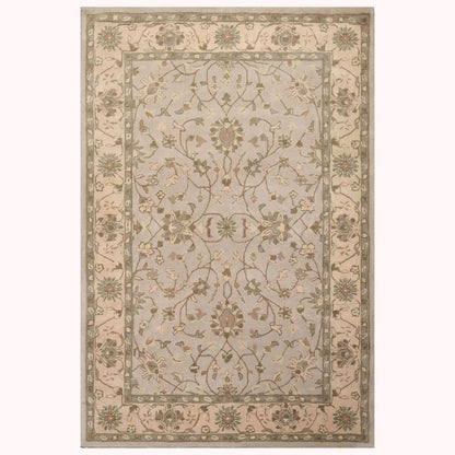 LoomBloom Multi Sizes Taupe Traditional Agra Hand Tufted  Wool Oriental Area Rug