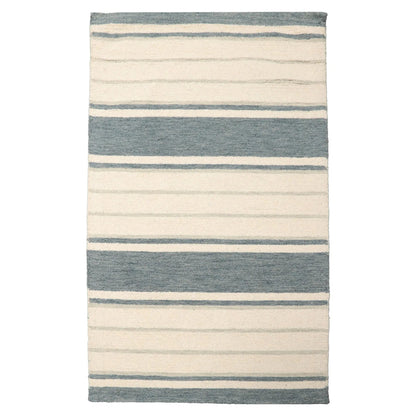 LoomBloom Multi Size Slate Hand Tufted Contemporary Striped Wool Oriental Area Rug