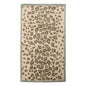 LoomBloom Multi Size Tan Hand Tufted Modern Leopard Print Wool and Bamboo Silk Oriental Area Rug