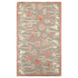 LoomBloom Multi Size Gray Beige Hand Tufted Contemporary Floral Wool and Faux Silk Oriental Area Rug
