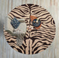 LoomBloom Multi Size  Beige Hand Tufted Modern Zebra Print Wool Oriental Area Rug