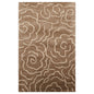 LoomBloom Multi Size Brown Hand Tufted Contemporary Floral Wool and Faux Silk Oriental Area Rug