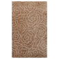 LoomBloom Multi Size Brown Hand Tufted Contemporary Floral Wool and Faux Silk Oriental Area Rug