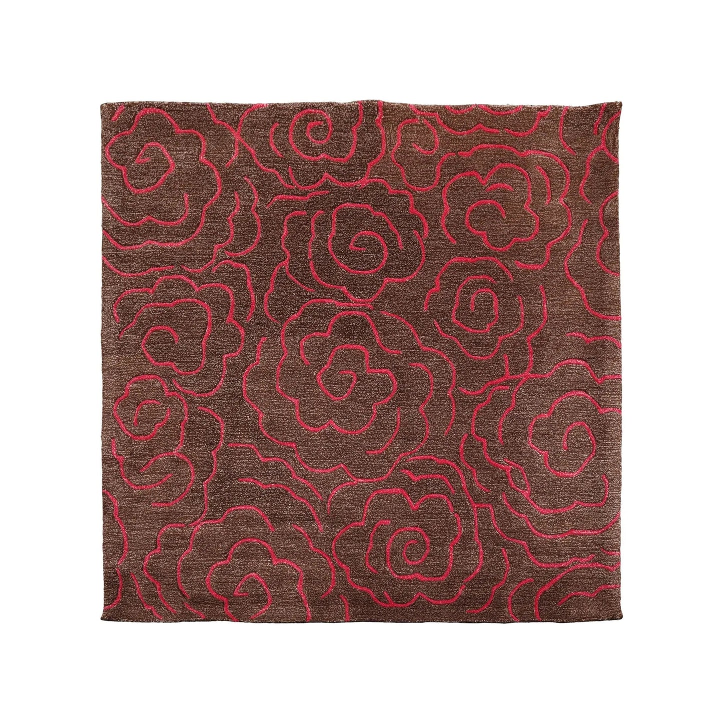 LoomBloom Multi Size Brown Hand Tufted Contemporary Wool and Faux Silk Oriental Area Rug