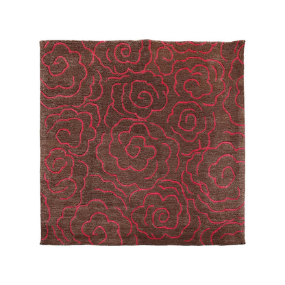LoomBloom Multi Size Brown Hand Tufted Contemporary Wool and Faux Silk Oriental Area Rug