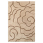 LoomBloom Multi Size Tan Hand Tufted Transitional Floral Wool and Faux Silk Oriental Area Rug