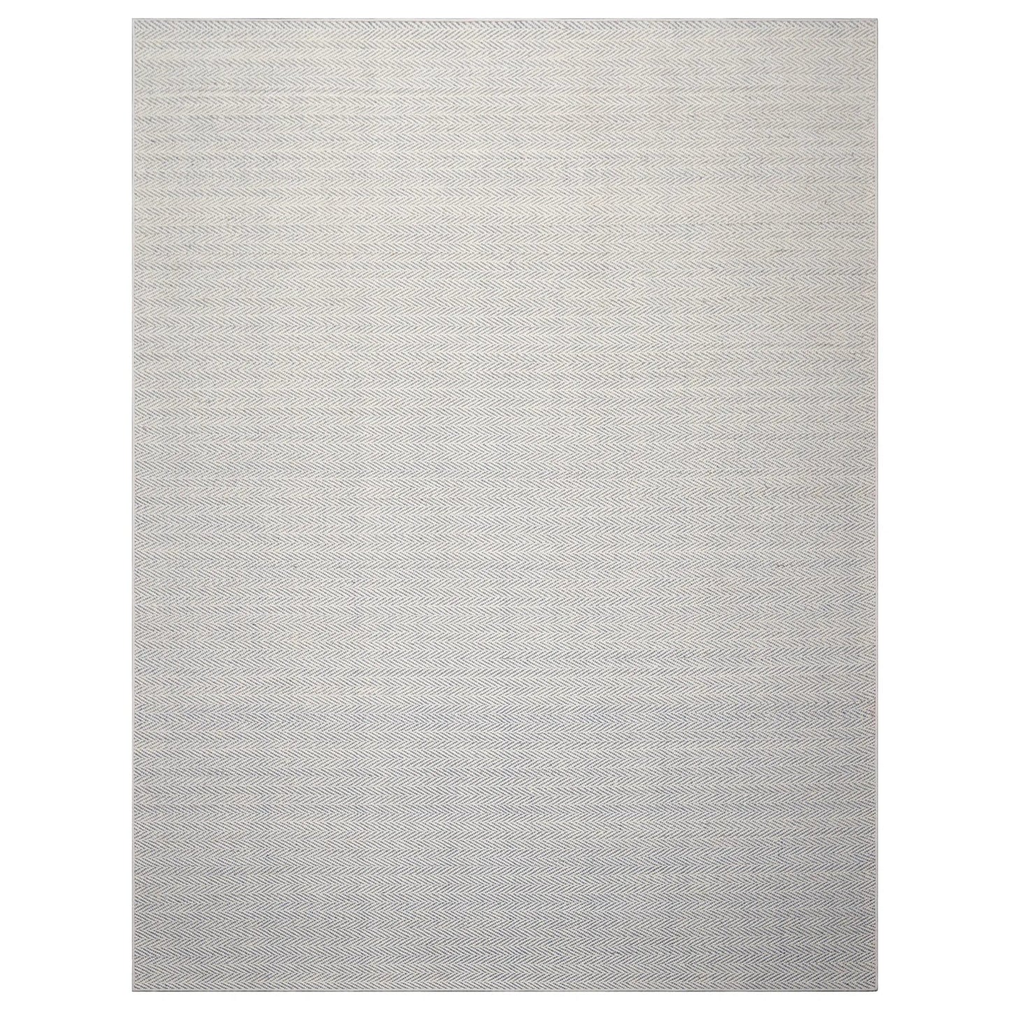 LoomBloom Multi Sizes Ivory Hand Woven Contemporary Flatweave Herringbone New Zealand Wool Oriental Area Rug