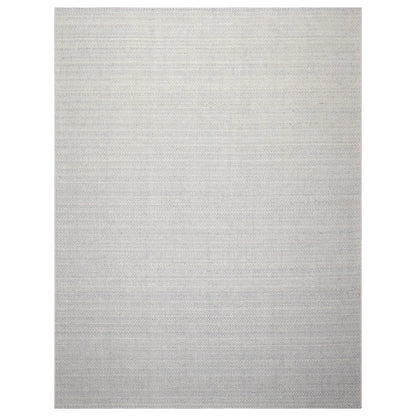 LoomBloom Multi Sizes Ivory Hand Woven Contemporary Flatweave Herringbone New Zealand Wool Oriental Area Rug