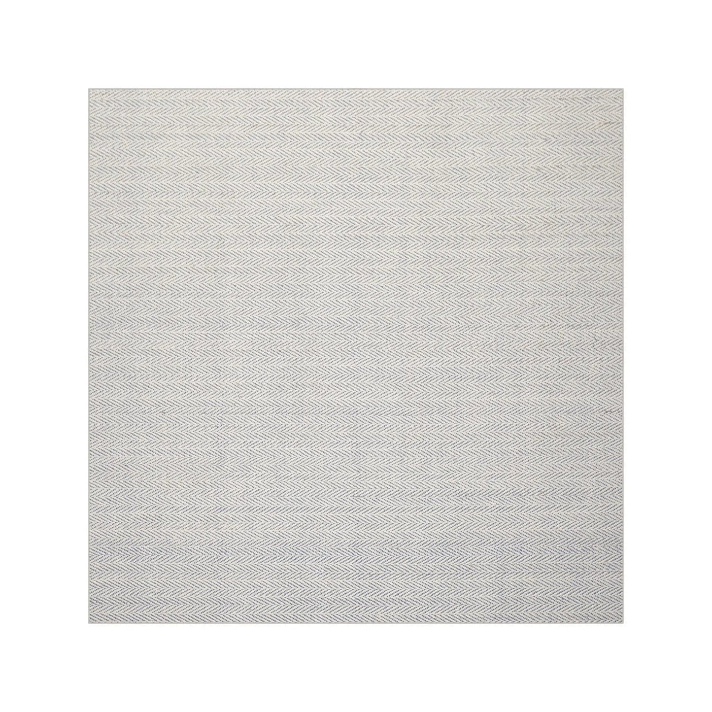 LoomBloom Multi Sizes Ivory Hand Woven Contemporary Flatweave Herringbone New Zealand Wool Oriental Area Rug