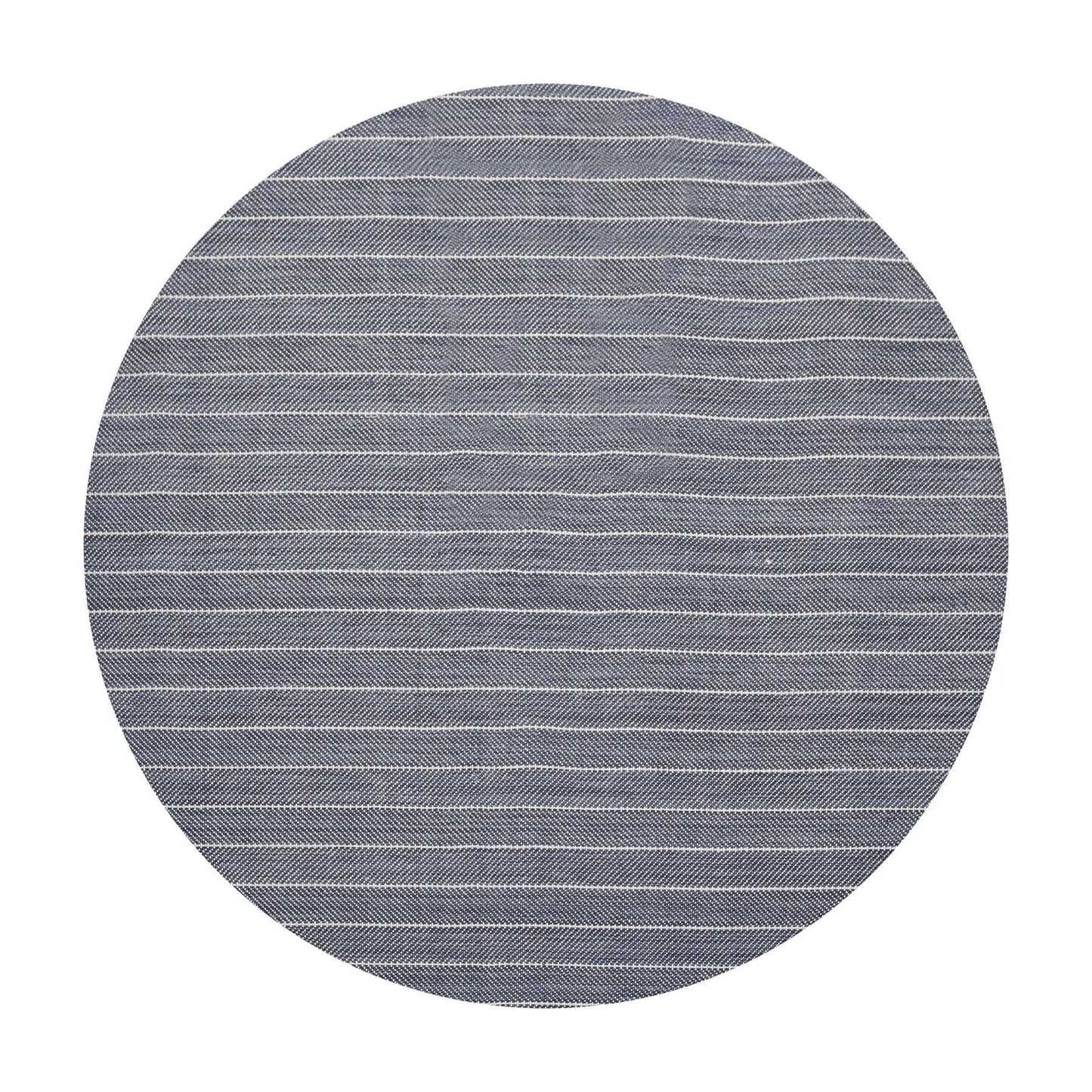 LoomBloom Multi Size Navy Hand Woven Contemporary Herringbone Flatweave New Zealand Wool  Oriental Area Rug