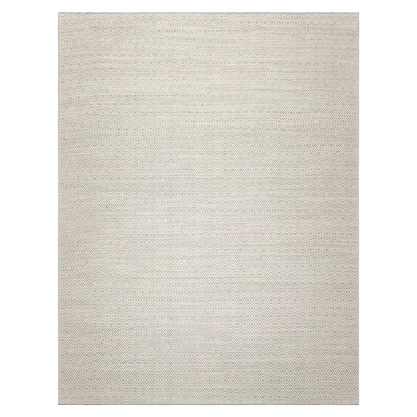 LoomBloom Multi Size Ivory Hand Woven Contemporary Geometric Flatweave New Zealand Wool  Oriental Area Rug