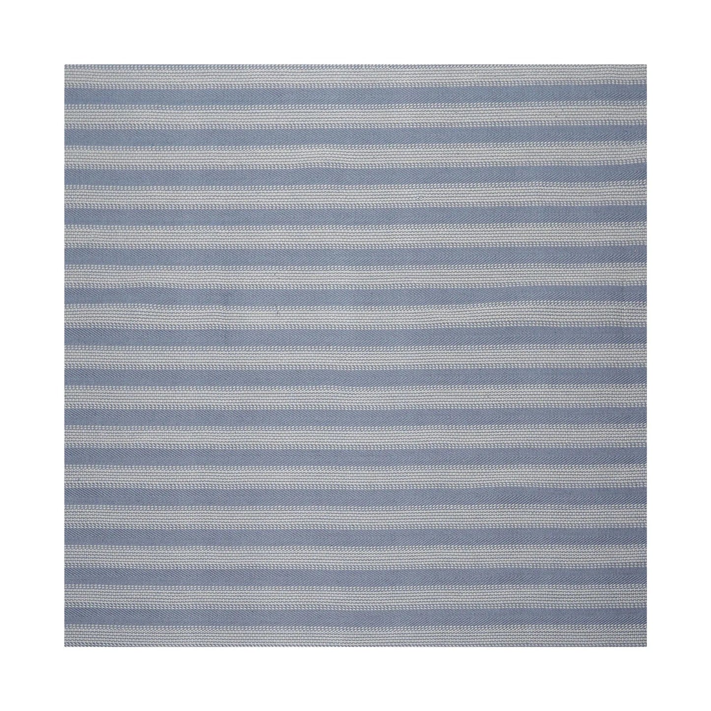 LoomBloom Multi Size Tone on Tone Blue Hand Woven Striped Modern Herringbone  New Zealand Wool Oriental Area Rug