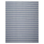 LoomBloom Multi Size Tone on Tone Blue Hand Woven Striped Modern Herringbone  New Zealand Wool Oriental Area Rug