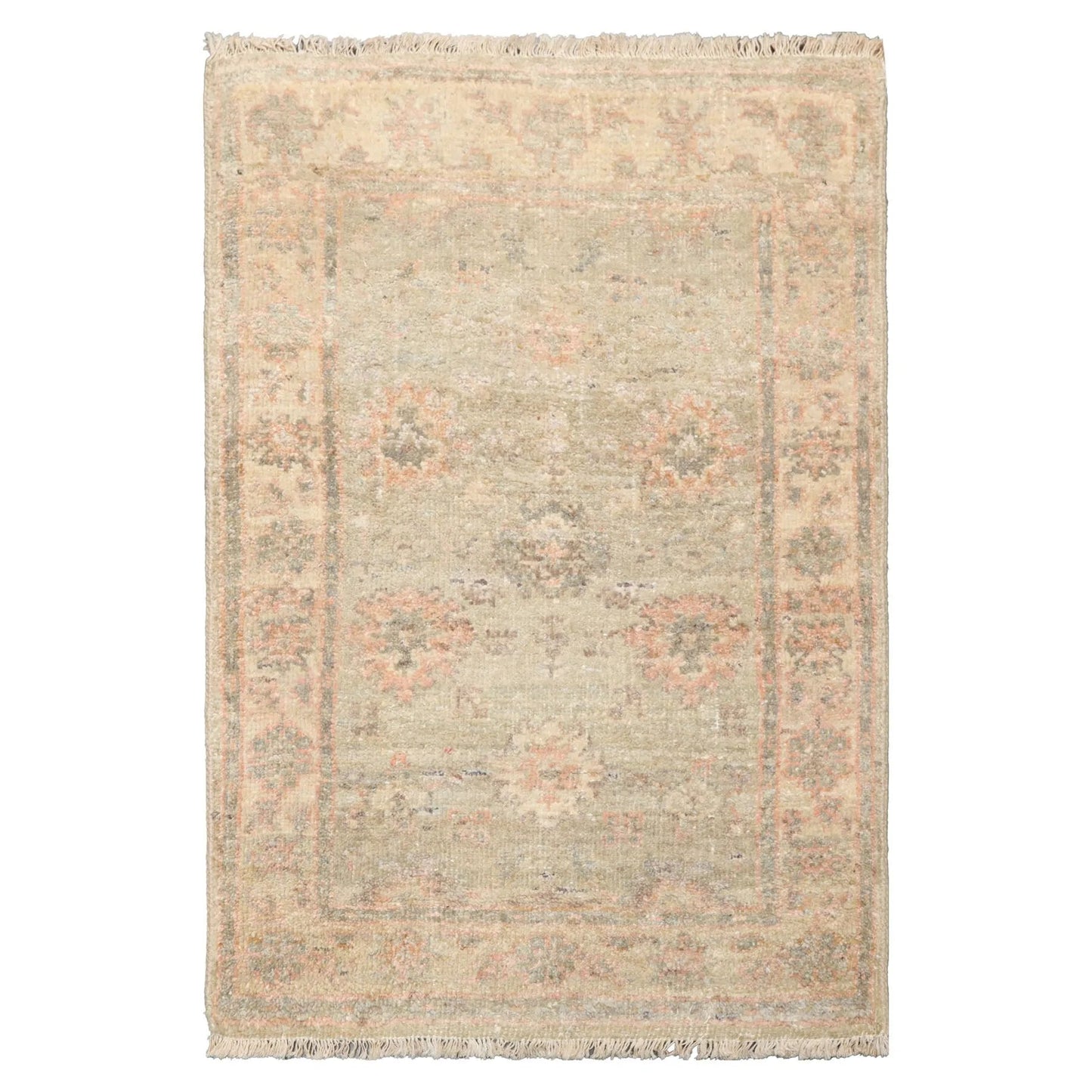 2'x3' Mint Hand Knotted Oushak Afghan Oushak New Zealand Wool Oriental Area Rug