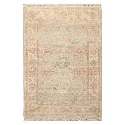 2'x3' Mint Hand Knotted Oushak Afghan Oushak New Zealand Wool Oriental Area Rug