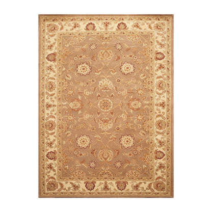 5'6" X 8'6" handmade 100% wool Traditional Oriental Area Rug Brown