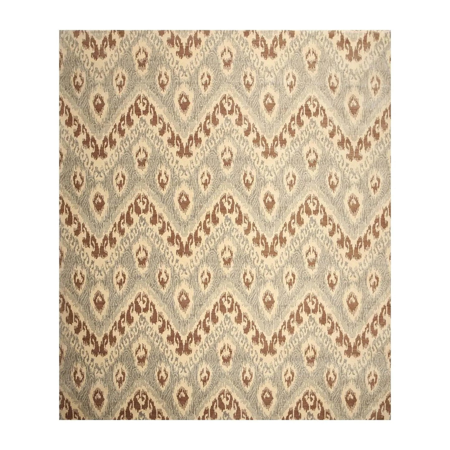 8' x 10' Hand knotted Oriental area rug 100% Wool pile 8x10 Modern Beige