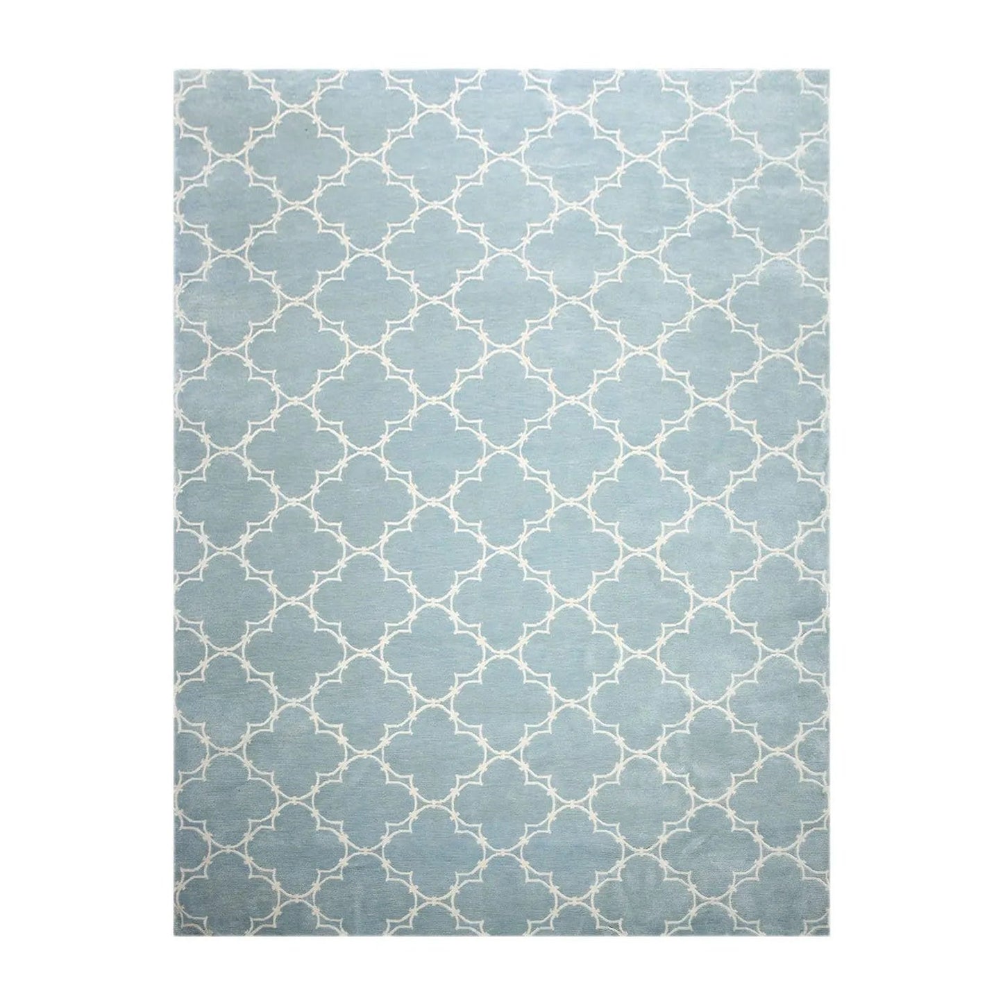 Hand Knotted Tibetan 100% Wool Area rug Blue 8' x 11'