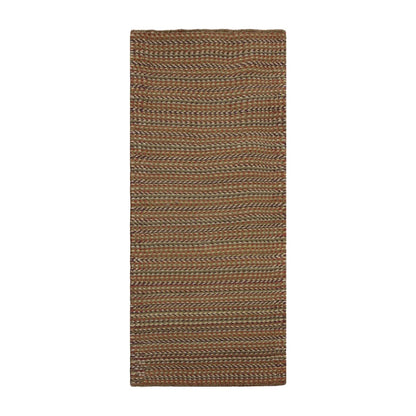 1'9''x4' Dhurry Kilim Reversible Hand-Woven Wool Contemporary Oriental Area Rug