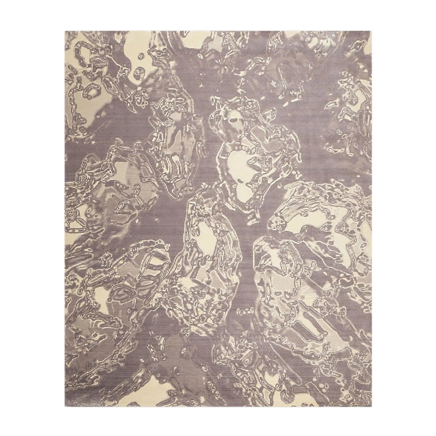 8' x 10' Modern 100% Wool Oriental Area rug Gray