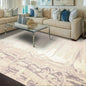 6' x 9' Hand Knotted Contemporary Marble finish look Wool Area rug Ivory