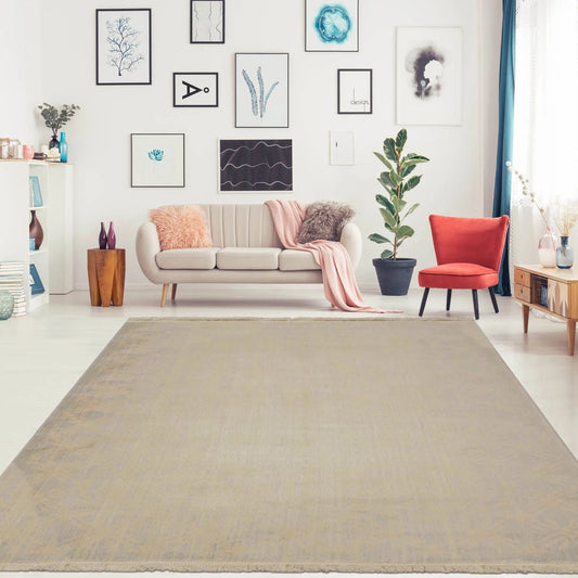 6' x 9' Hand Knotted Damask Pattern 100% Wool Area rug Gray