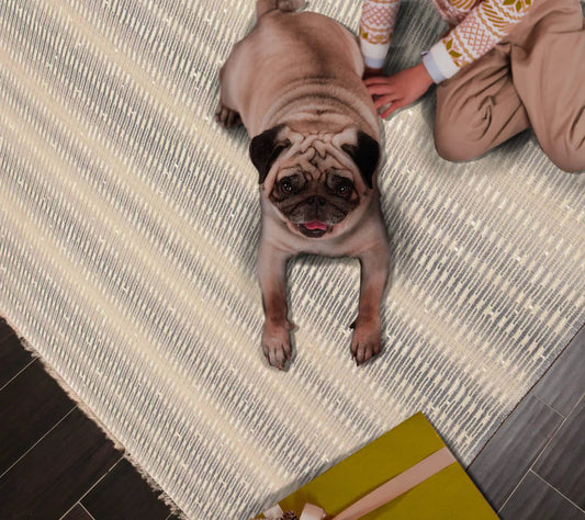 6' x 9' Hand Knotted Glam Industrial 100% Wool Area rug Gray