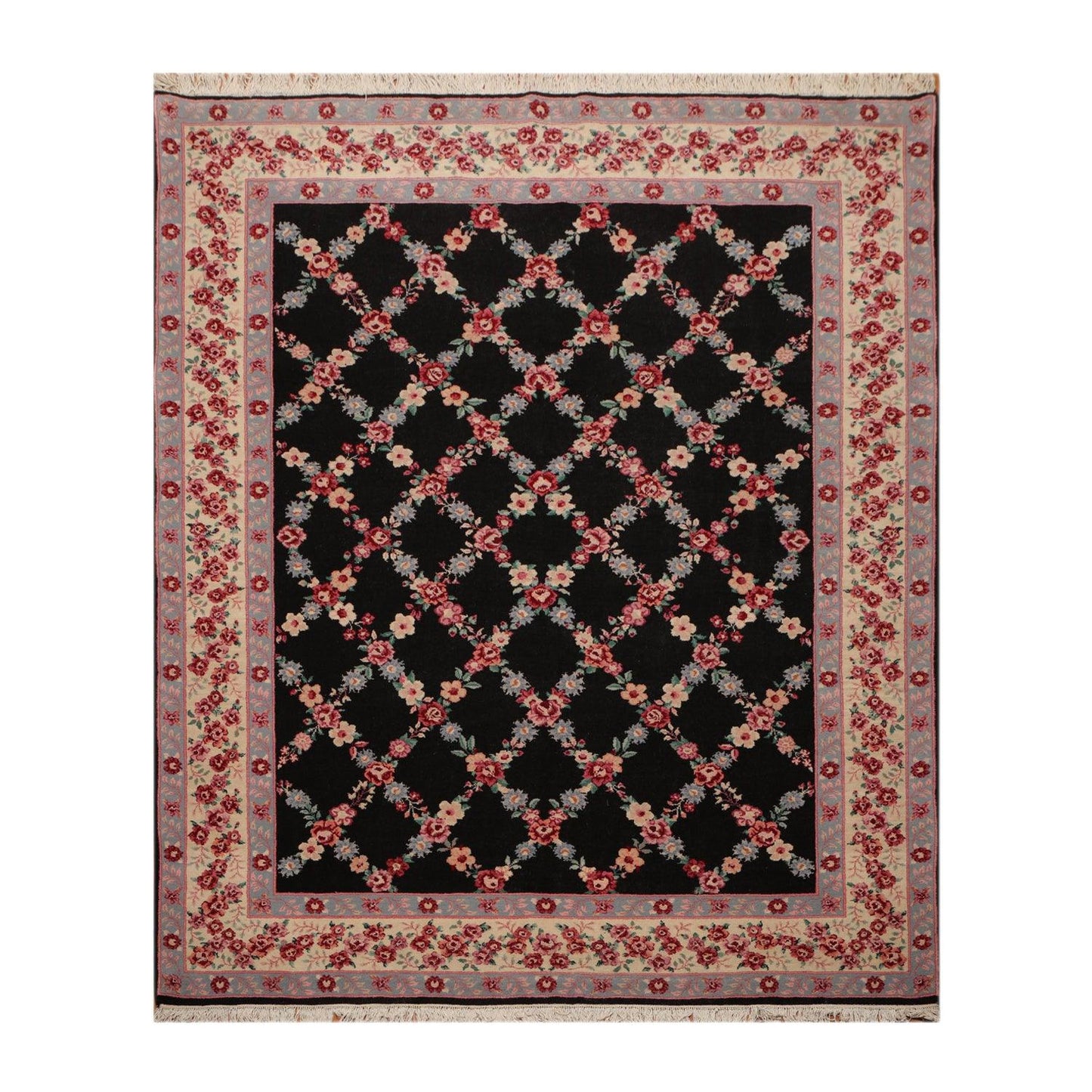 7' 10"x9' 8'' Aubusson Savonnerie  Wool  Oriental Area Persian Rug