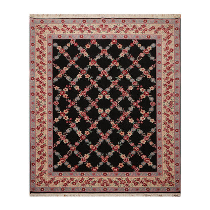 7' 10"x9' 8'' Aubusson Savonnerie  Wool  Oriental Area Persian Rug