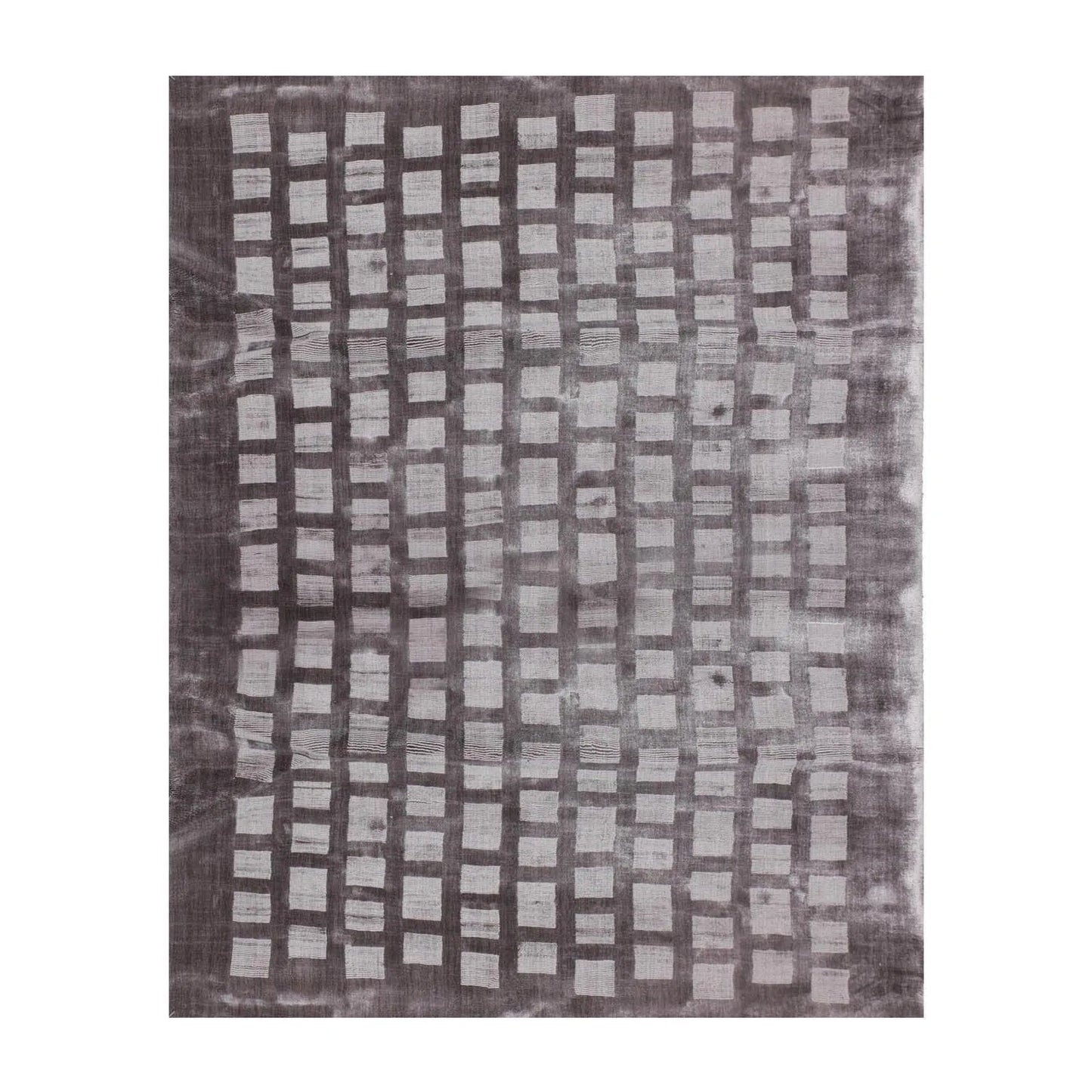 4x6 Hand Tufted Bamboo Silk   Oriental Area Rug Tone on Tone Grey, Color