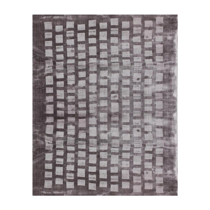 4x6 Hand Tufted Bamboo Silk   Oriental Area Rug Tone on Tone Grey, Color