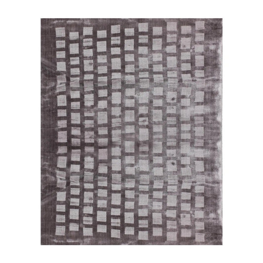 4x6 Hand Tufted Bamboo Silk   Oriental Area Rug Tone on Tone Grey, Color