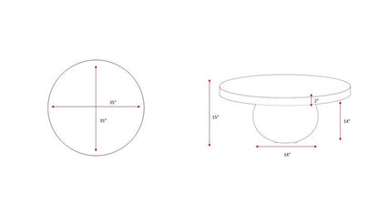 Feige White/Brown Coffee Table