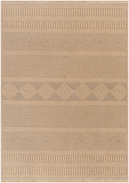 Aarion Cottage Tan Washable Area Rug