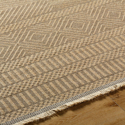 Aarion Cottage Tan Washable Area Rug