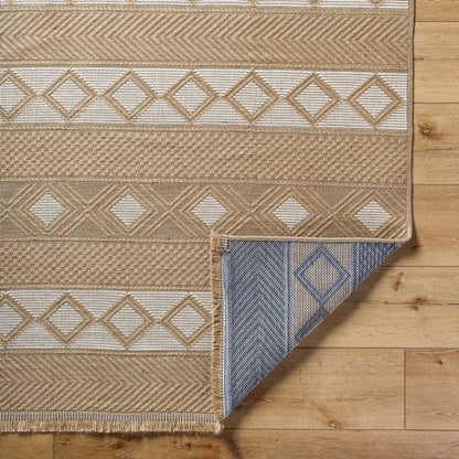 Jose Cottage Tan/Cream Washable Area Rug