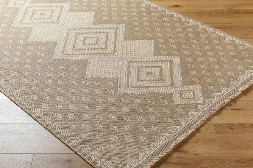 Yuriko Cottage Tan Washable Area Rug