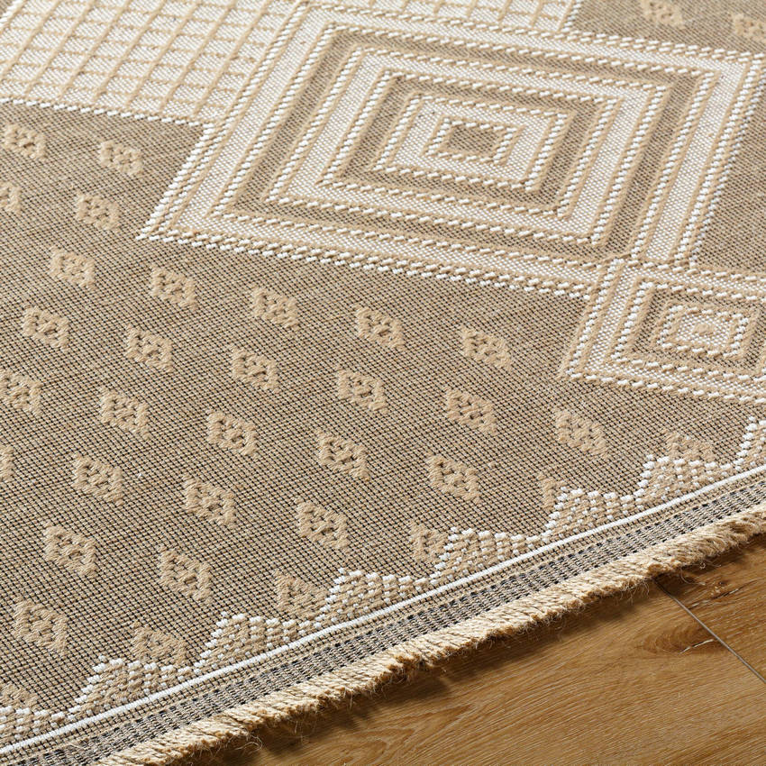 Yuriko Cottage Tan Washable Area Rug