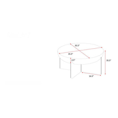 Zaynab Ivory/Brown Coffee Table