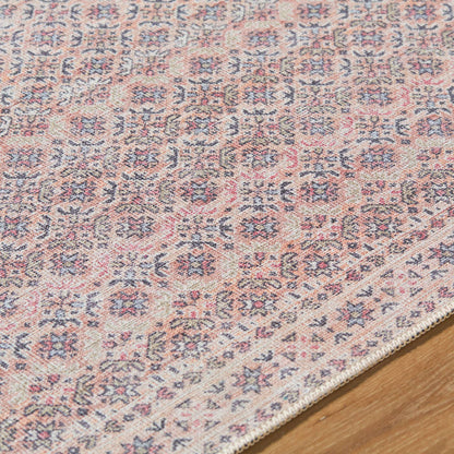 Hardin Traditional Rust Washable Area Rug