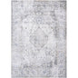 Taron Traditional Metallic - Silver Washable Area Rug