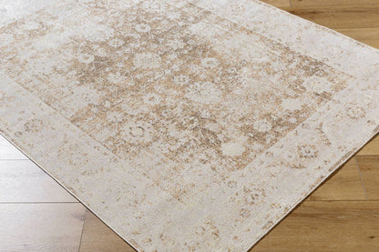 Chinenye Traditional Rust Washable Area Rug