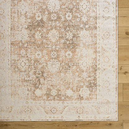Chinenye Traditional Rust Washable Area Rug