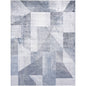 Terrell Modern Slate Blue Washable Area Rug